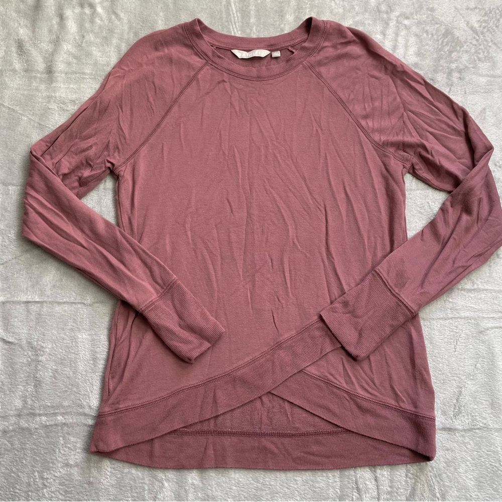 Athleta Sweatshirt Small Criss Cross Modal Stretch